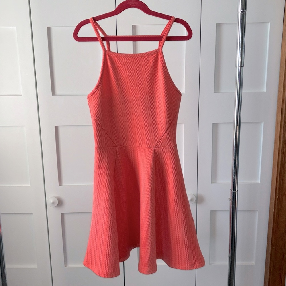 Divided bright orange dress. Size 2
